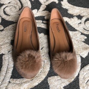 Pazzle brown suede pompom Sz 8